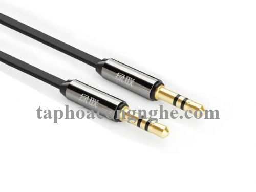 Ugreen 10730 3M màu Đen Cáp âm thanh 2 đầu 3.5mm dương dây dẹt AV119 30010730